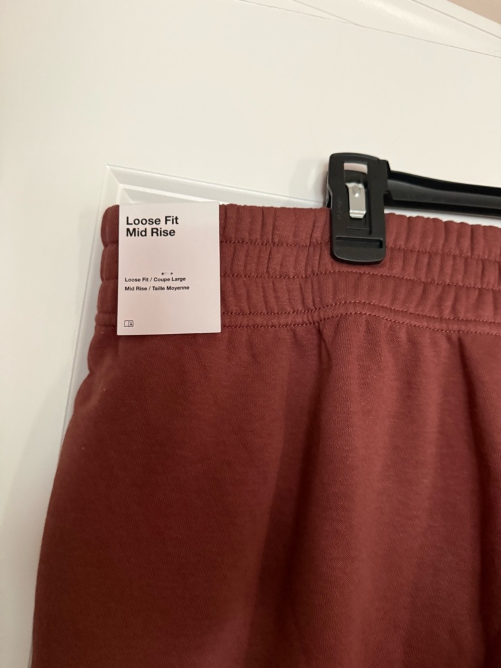 Nike Rust/Brown Track Joggers with White Swoosh - Picture 4 of 5